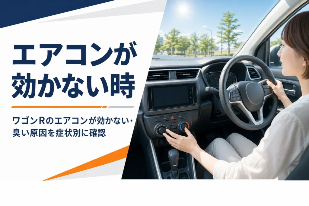 ワゴンRのエアコンが効かない原因を確かめるイメージ