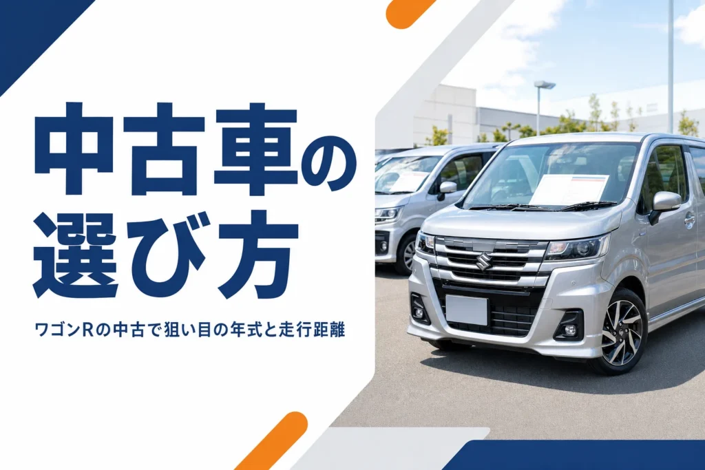 ワゴンRの中古車の選び方と狙い目の年式を解説する記事のアイキャッチ