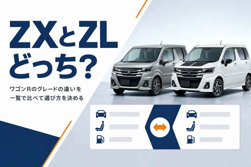 ワゴンRのHYBRID ZXとZLを比べるアイキャッチ