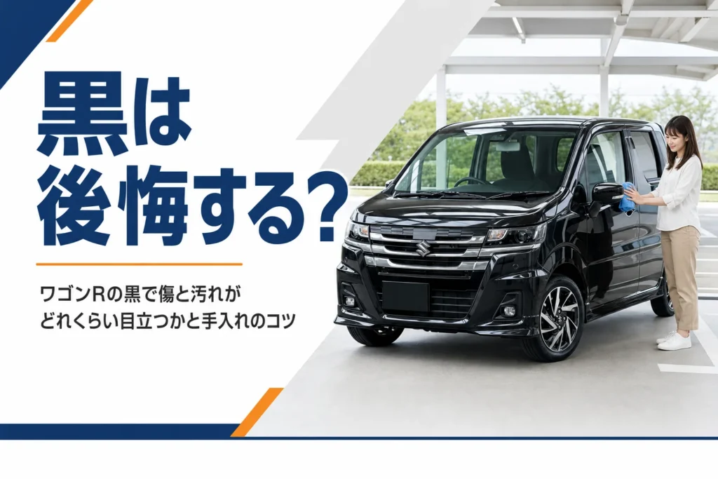 ワゴンRの黒の傷や汚れの目立ち方をまとめたアイキャッチ
