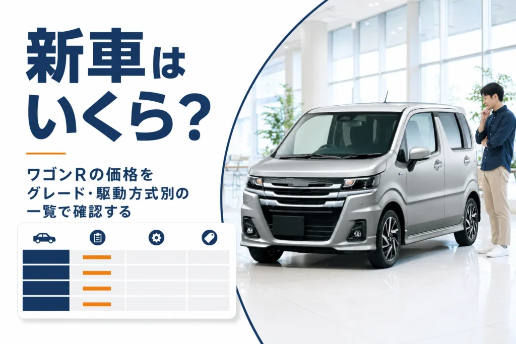 ワゴンRの新車価格をグレード別にまとめたアイキャッチ