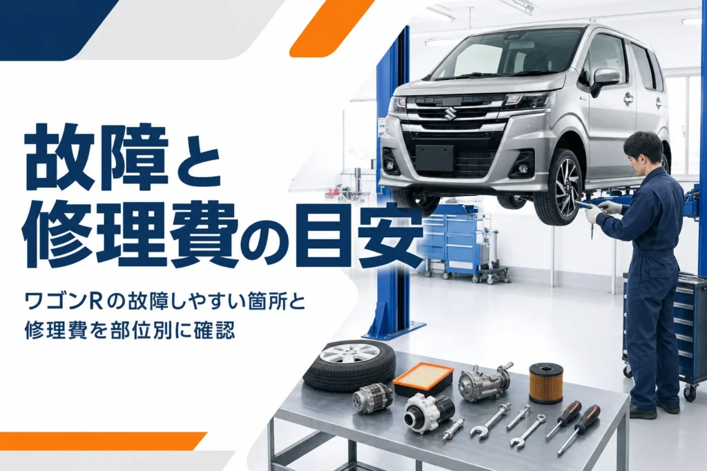 ワゴンRの故障と修理費を確かめるイメージ