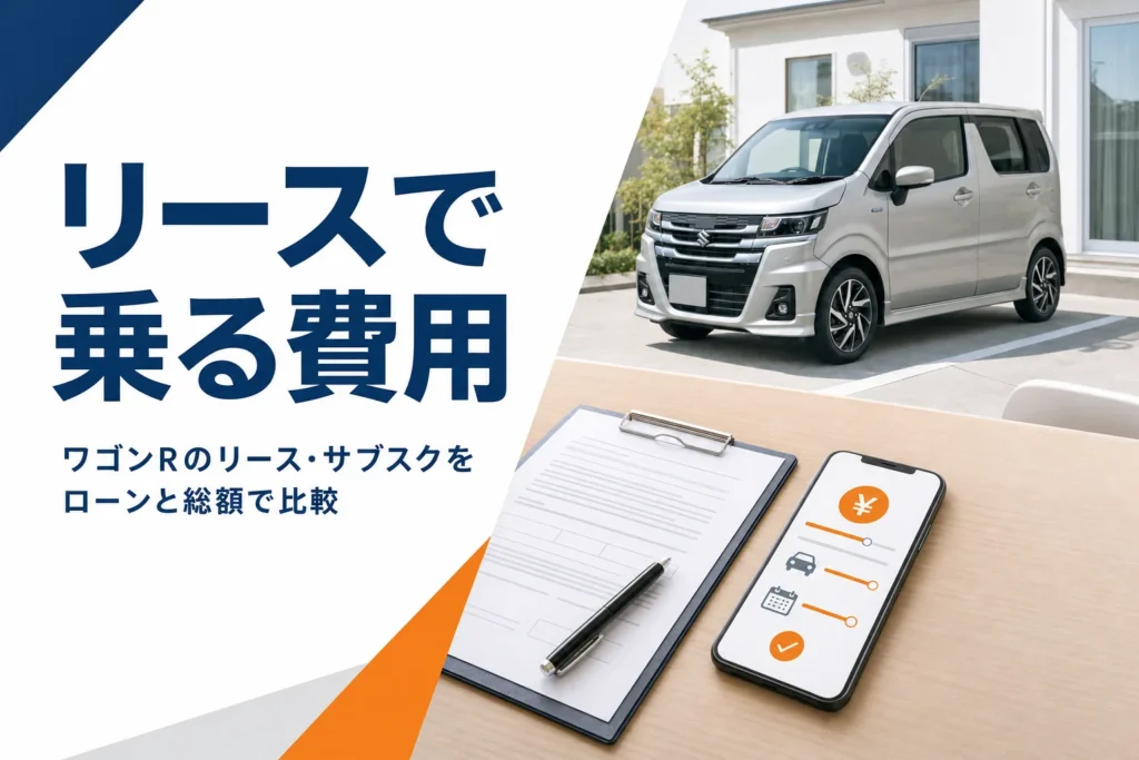 ワゴンRをリースやサブスクで乗る場合の費用を解説する記事のアイキャッチ