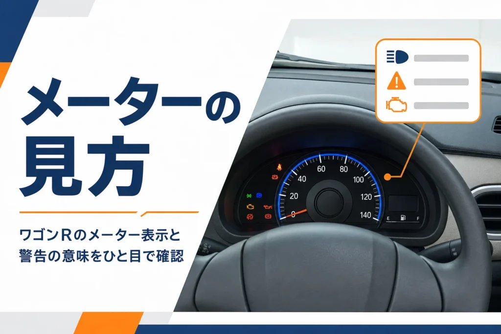 ワゴンRのメーター表示の見方を解説するアイキャッチ
