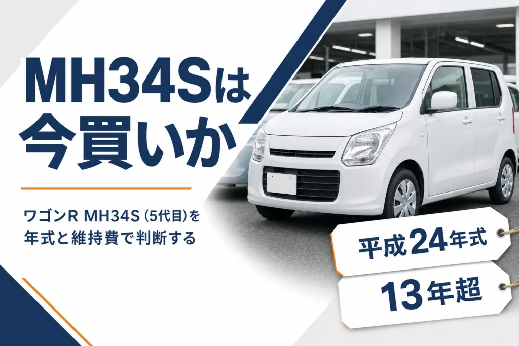 5代目ワゴンR MH34Sを今買うべきかを年式と維持費で考えるアイキャッチ