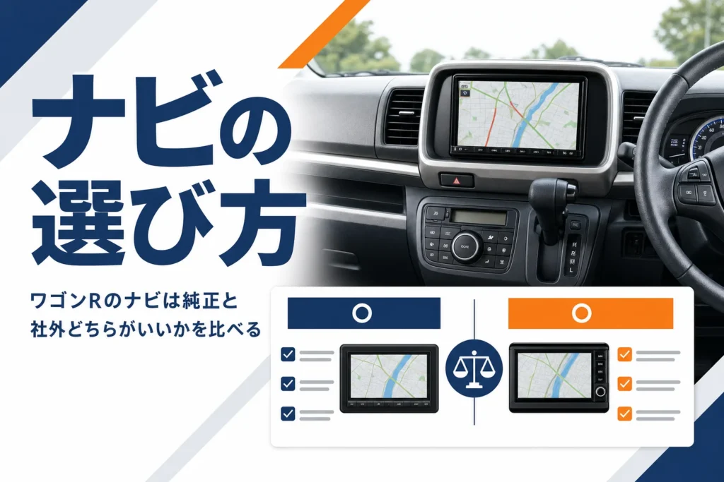 ワゴンRのナビの選び方を解説するアイキャッチ
