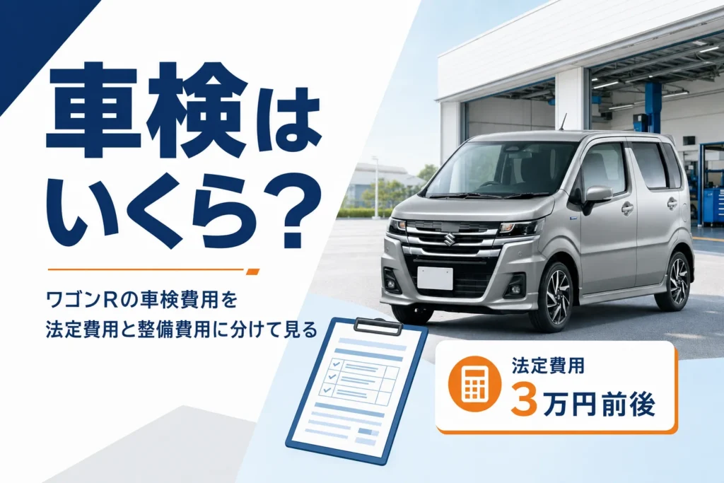 ワゴンRの車検費用の内訳を示したアイキャッチ
