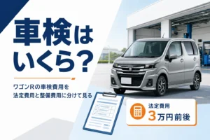 ワゴンRの車検費用の内訳を示したアイキャッチ