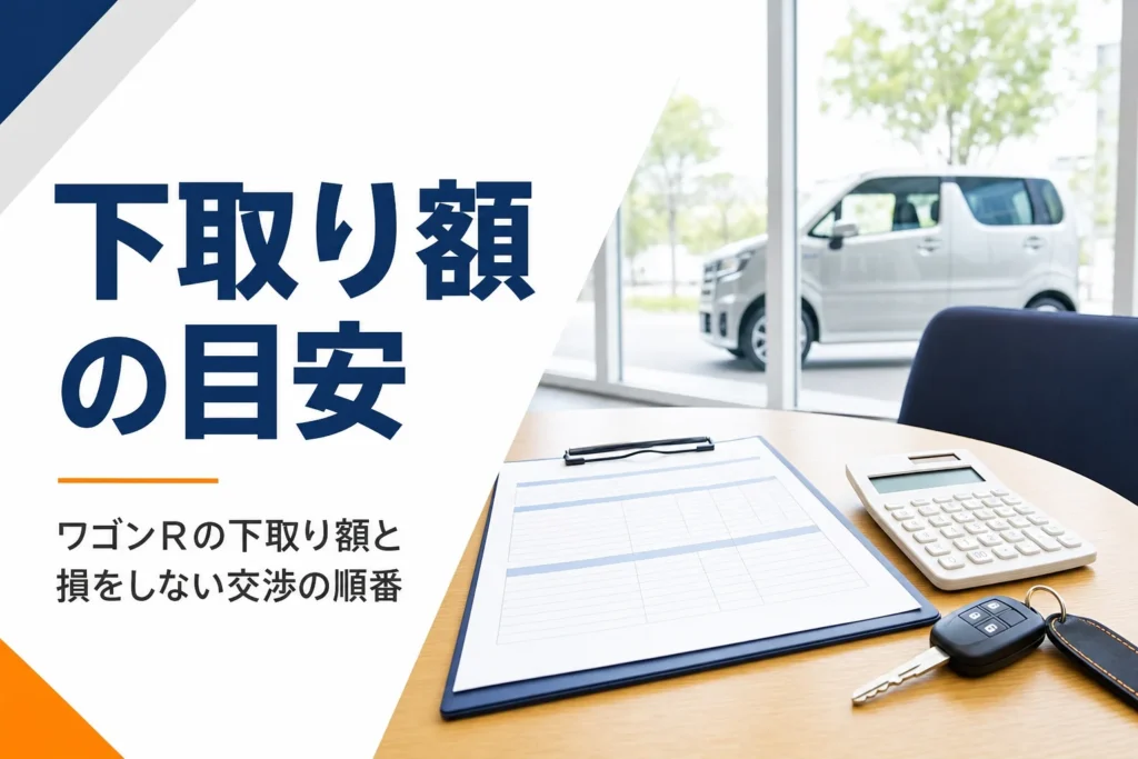 ワゴンRの下取り額の目安と交渉の順番を解説する記事のアイキャッチ