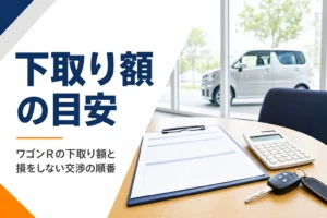 ワゴンRの下取り額の目安と交渉の順番を解説する記事のアイキャッチ