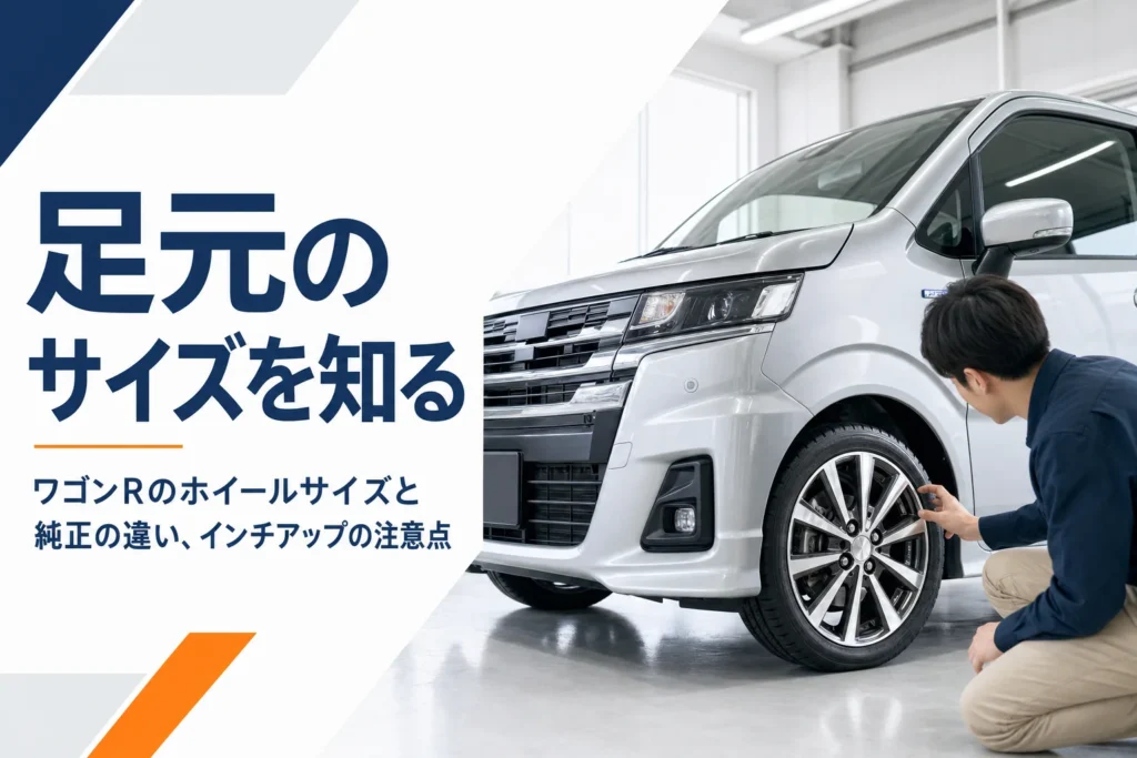 ワゴンRのホイールサイズとインチアップをまとめたアイキャッチ