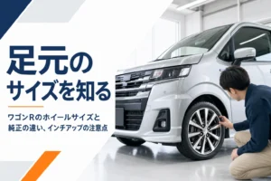 ワゴンRのホイールサイズとインチアップをまとめたアイキャッチ